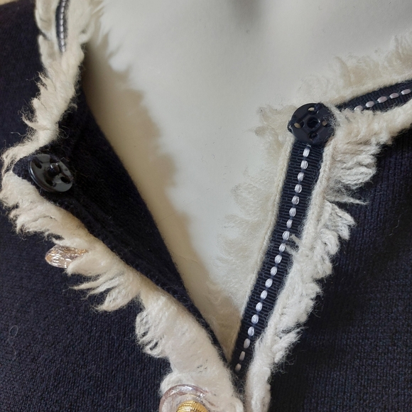 Luisa Spagnoli 100% Virgin Wool Knit Jacket - Picture 6 of 14